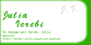 julia verebi business card