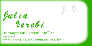 julia verebi business card